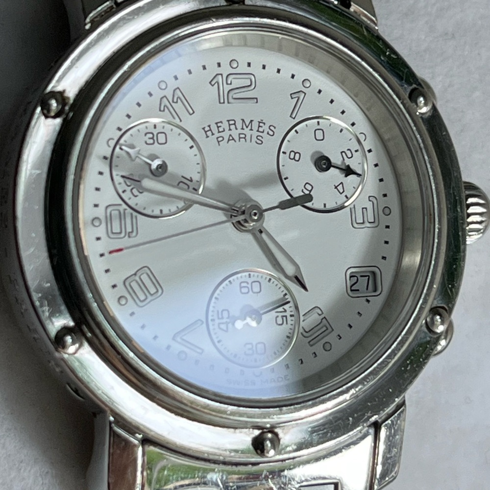 HERMÈS CLIPPER CHRONOGRAPH ladies watch CL1.310 - Picture 3 of 17